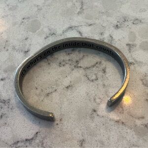 Hidden Meaning Silver Bracelet- Engraved